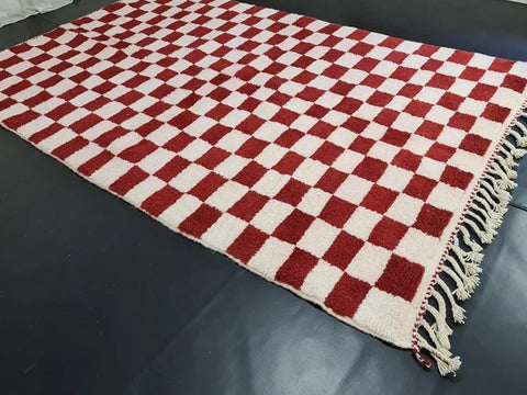 Beni ourain rug- Moroccan Rug- Custom size rug-Berber Rug - Custom rug- rugs for living room, Genuine lamb wool- Contemporary rug- All wool