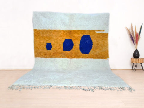 Beni ourain rug- Moroccan Rug- Custom size rug-Berber Rug - Custom rug- rugs for living room, Genuine lamb wool- Contemporary rug- All wool