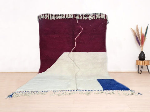 Beni ourain rug- Moroccan Rug- Custom size rug-Berber Rug - Custom rug- rugs for living room, Genuine lamb wool- Contemporary rug- All wool