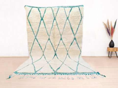 Beni ourain rug- Moroccan Rug- Custom size rug-Berber Rug - Custom rug- rugs for living room, Genuine lamb wool- Contemporary rug- All wool