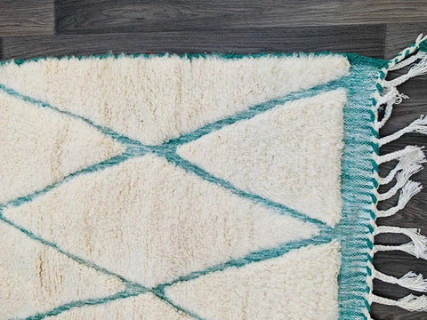 Beni ourain rug- Moroccan Rug- Custom size rug-Berber Rug - Custom rug- rugs for living room, Genuine lamb wool- Contemporary rug- All wool