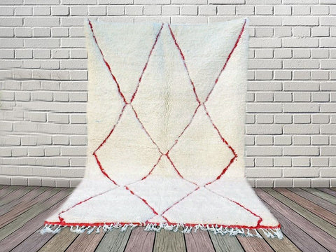 Beni ourain rug- Moroccan Rug- Custom size rug-Berber Rug - Custom rug- rugs for living room, Genuine lamb wool- Contemporary rug- All wool
