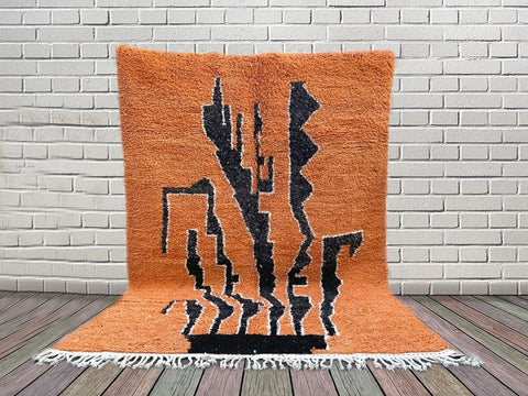 Beni ourain rug- Moroccan Rug- Custom size rug-Berber Rug - Custom rug- rugs for living room, Genuine lamb wool- Contemporary rug- All wool