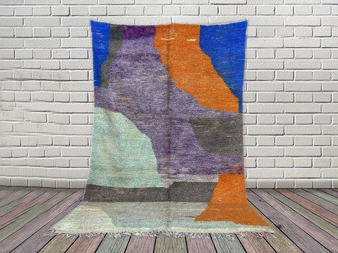 Beni ourain rug- Moroccan Rug- Custom size rug-Berber Rug - Custom rug- rugs for living room, Genuine lamb wool- Contemporary rug- All wool