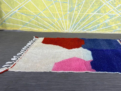 Beni ourain rug- Moroccan Rug- Custom size rug-Berber Rug - Custom rug- rugs for living room, Genuine lamb wool- Contemporary rug- All wool