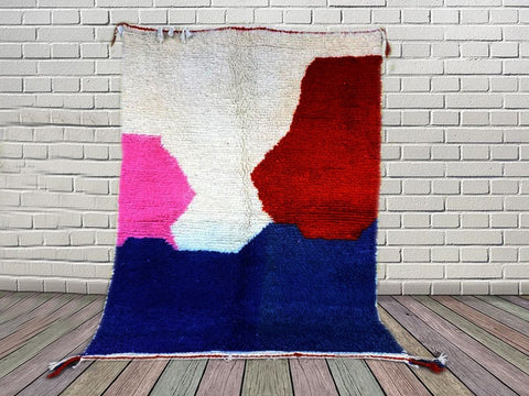 Beni ourain rug- Moroccan Rug- Custom size rug-Berber Rug - Custom rug- rugs for living room, Genuine lamb wool- Contemporary rug- All wool