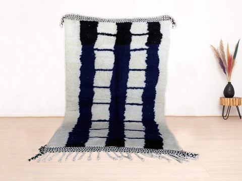 Beni ourain rug- Moroccan Rug- Custom size rug-Berber Rug - Custom rug- rugs for living room, Genuine lamb wool- Contemporary rug- All wool