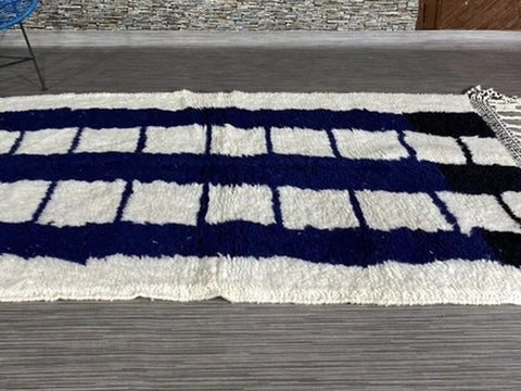 Beni ourain rug- Moroccan Rug- Custom size rug-Berber Rug - Custom rug- rugs for living room, Genuine lamb wool- Contemporary rug- All wool