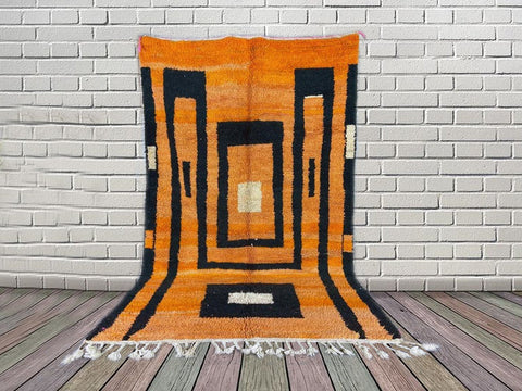 Beni ourain rug- Moroccan Rug- Custom size rug-Berber Rug - Custom rug- rugs for living room, Genuine lamb wool- Contemporary rug- All wool