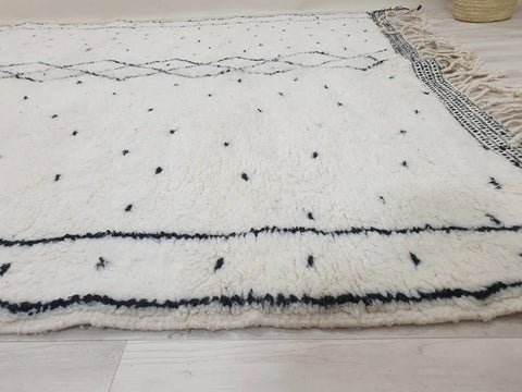 Beni ourain rug- Moroccan Rug- Custom size rug-Berber Rug - Custom rug- rugs for living room, Genuine lamb wool- Contemporary rug- All wool