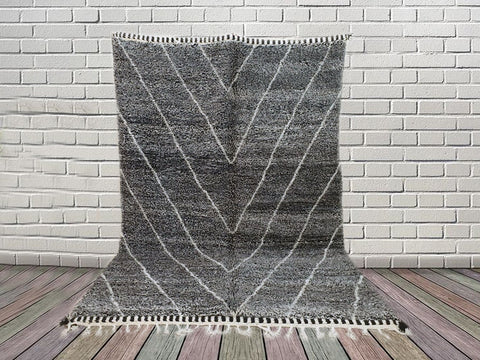 Beni ourain rug- Moroccan Rug- Custom size rug-Berber Rug - Custom rug- rugs for living room, Genuine lamb wool- Contemporary rug- All wool