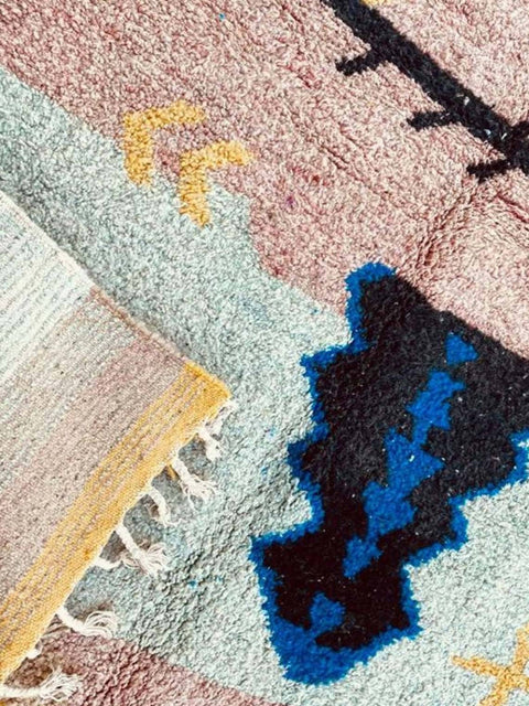 Beni ourain rug- Moroccan Rug- Custom size rug-Berber Rug - Custom rug- rugs for living room, Genuine lamb wool- Contemporary rug- All wool