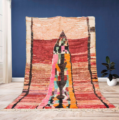 Beni ourain rug- Moroccan Rug- Custom size rug-Berber Rug - Custom rug- rugs for living room, Genuine lamb wool- Contemporary rug- All wool