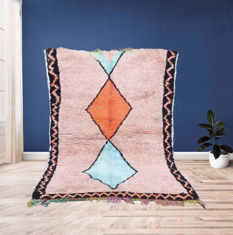 Beni ourain rug- Moroccan Rug- Custom size rug-Berber Rug - Custom rug- rugs for living room, Genuine lamb wool- Contemporary rug- All wool