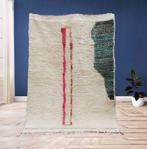 Beni ourain rug- Moroccan Rug- Custom size rug-Berber Rug - Custom rug- rugs for living room, Genuine lamb wool- Contemporary rug- All wool
