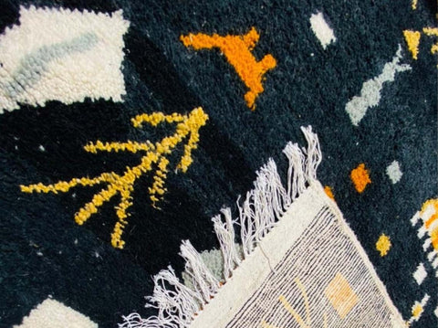 Beni ourain rug- Moroccan Rug- Custom size rug-Berber Rug - Custom rug- rugs for living room, Genuine lamb wool- Contemporary rug- All wool