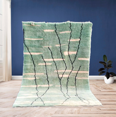 Beni ourain rug- Moroccan Rug- Custom size rug-Berber Rug - Custom rug- rugs for living room, Genuine lamb wool- Contemporary rug- All wool