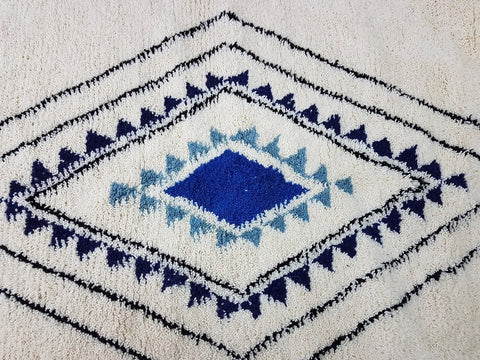 Beni ourain rug- Moroccan Rug- Custom size rug-Berber Rug - Custom rug- rugs for living room, Genuine lamb wool- Contemporary rug- All wool