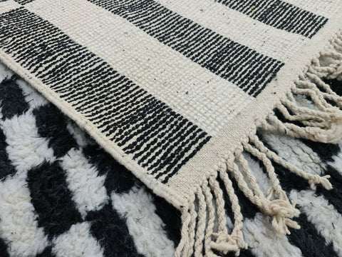 Beni ourain rug- Moroccan Rug- Custom size rug-Berber Rug - Custom rug- rugs for living room, Genuine lamb wool- Contemporary rug- All wool