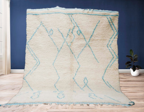 Beni ourain rug- Moroccan Rug- Custom size rug-Berber Rug - Custom rug- rugs for living room, Genuine lamb wool- Contemporary rug- All wool