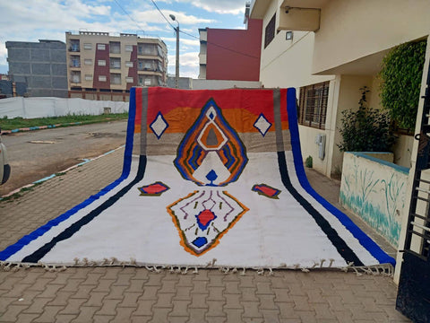 Amazing Beni Ourain Rug, Moroccan Handmade Carpet, Artistic Tribal Rug, Berber Wool Rug, Tapis berbere, Dotted Beniourain Rug