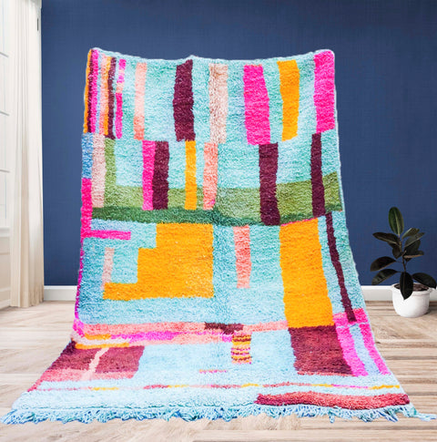 Beni ourain rug- Moroccan Rug- Custom size rug-Berber Rug - Custom rug- rugs for living room, Genuine lamb wool- Contemporary rug- All wool