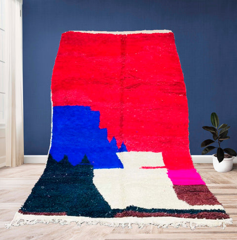 Beni ourain rug- Moroccan Rug- Custom size rug-Berber Rug - Custom rug- rugs for living room, Genuine lamb wool- Contemporary rug- All wool