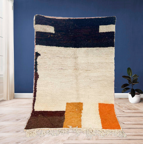 Beni ourain rug- Moroccan Rug- Custom size rug-Berber Rug - Custom rug- rugs for living room, Genuine lamb wool- Contemporary rug- All wool