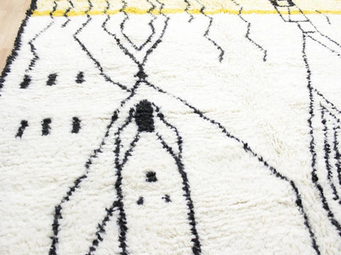 Beni ourain rug- Moroccan Rug- Custom size rug-Berber Rug - Custom rug- rugs for living room, Genuine lamb wool- Contemporary rug- All wool