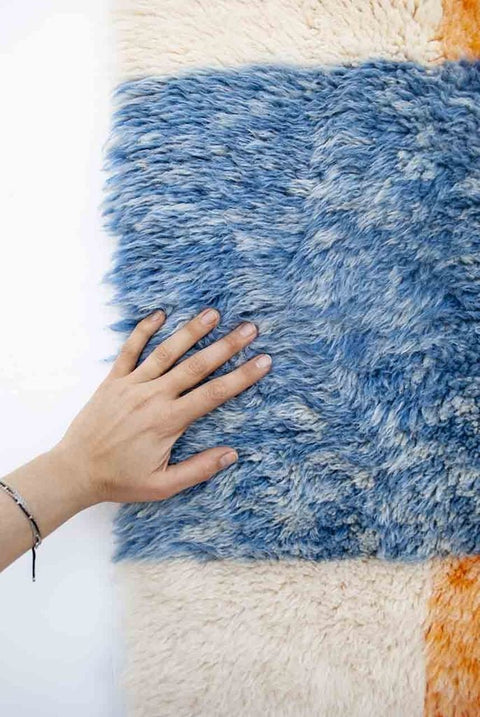 Beni ourain rug- Moroccan Rug- 8x10 rugs-Berber Rug - azilal rug- living room rug, area rug- handmade rug- rugs rugs