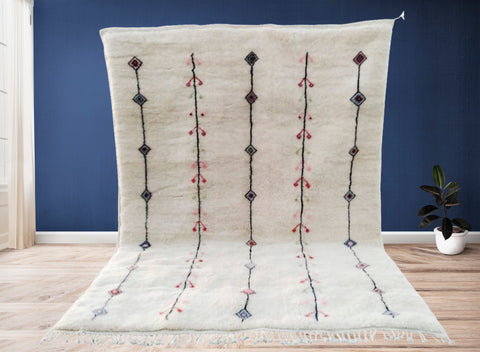 Beni ourain rug- Moroccan Rug- Custom size rug-Berber Rug - Custom rug- rugs for living room, Genuine lamb wool- Contemporary rug- All wool