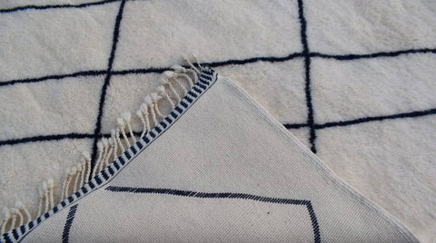 Beni ourain rug- Moroccan Rug- Custom size rug-Berber Rug - Custom rug- rugs for living room, Genuine lamb wool- Contemporary rug- All wool