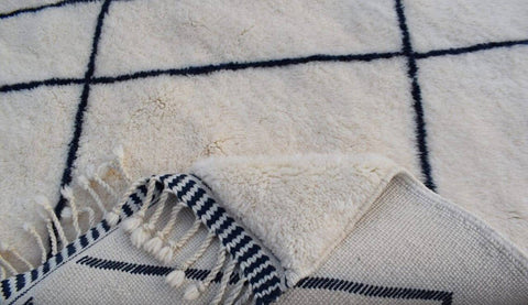 Beni ourain rug- Moroccan Rug- Custom size rug-Berber Rug - Custom rug- rugs for living room, Genuine lamb wool- Contemporary rug- All wool