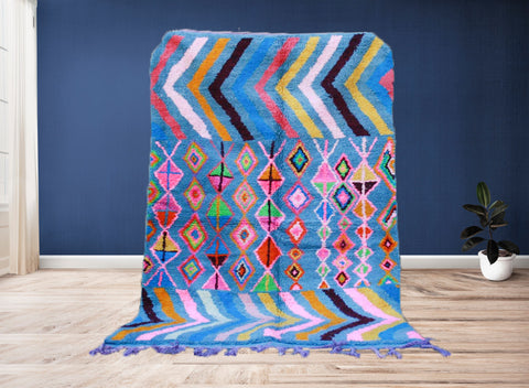 Beni ourain rug- Moroccan Rug- Custom size rug-Berber Rug - Custom rug- rugs for living room, Genuine lamb wool- Contemporary rug- All wool