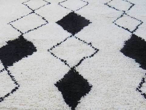 Beni ourain rug- Moroccan Rug- Custom size rug-Berber Rug - Custom rug- rugs for living room, Genuine lamb wool- Contemporary rug- All wool