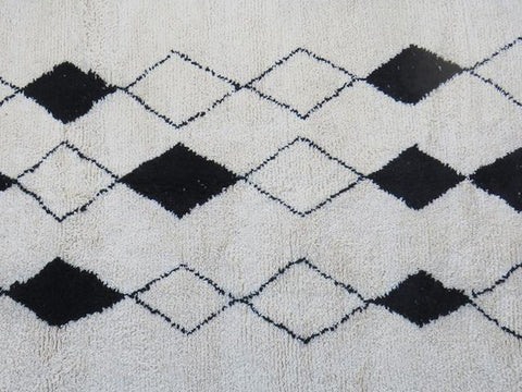 Beni ourain rug- Moroccan Rug- Custom size rug-Berber Rug - Custom rug- rugs for living room, Genuine lamb wool- Contemporary rug- All wool