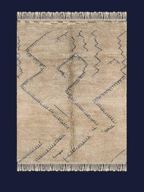Beni ourain rug- Moroccan Rug- 8x10 rugs-Berber Rug - azilal rug- living room rug, area rug- handmade rug- rugs rugs