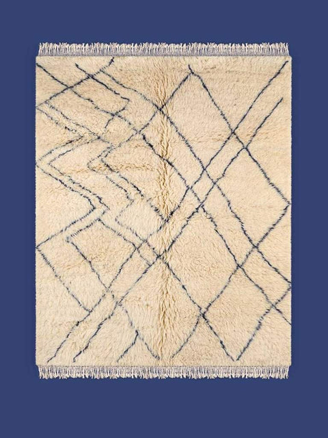 Beni ourain rug- Moroccan Rug- 8x10 rugs-Berber Rug - azilal rug- living room rug, area rug- handmade rug- rugs rugs