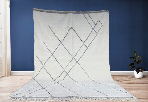 Beni ourain rug- Moroccan Rug- Custom size rug-Berber Rug - Custom rug- rugs for living room, Genuine lamb wool- Contemporary rug- All wool