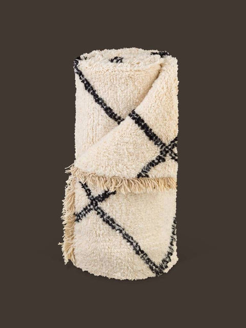 Beni ourain rug- Moroccan Rug- 8x10 rugs-Berber Rug - azilal rug- living room rug, area rug- handmade rug- rugs rugs