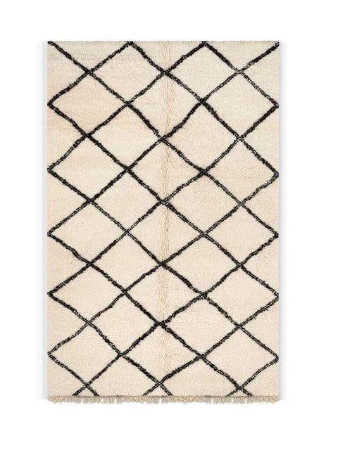 Beni ourain rug- Moroccan Rug- 8x10 rugs-Berber Rug - azilal rug- living room rug, area rug- handmade rug- rugs rugs