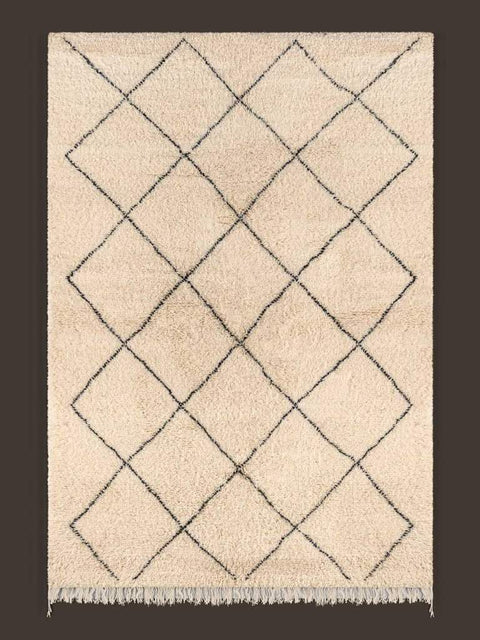 Beni ourain rug- Moroccan Rug- 8x10 rugs-Berber Rug - azilal rug- living room rug, area rug- handmade rug- rugs rugs