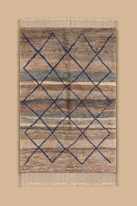 Beni ourain rug- Moroccan Rug- 8x10 rugs-Berber Rug - azilal rug- living room rug, area rug- handmade rug- rugs rugs