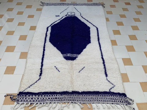 Beni ourain rug- Moroccan Rug- Custom size rug-Berber Rug - Custom rug- rugs for living room, Genuine lamb wool- Contemporary rug- All wool