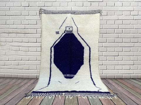 Beni ourain rug- Moroccan Rug- Custom size rug-Berber Rug - Custom rug- rugs for living room, Genuine lamb wool- Contemporary rug- All wool
