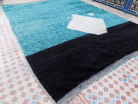 Beni ourain rug- Moroccan Rug- Custom size rug-Berber Rug - Custom rug- rugs for living room, Genuine lamb wool- Contemporary rug- All wool