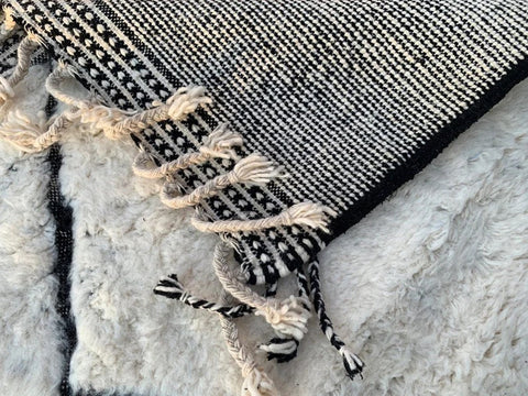 Beni ourain rug- Moroccan Rug- Custom size rug-Berber Rug - Custom rug- rugs for living room, Genuine lamb wool- Contemporary rug- All wool