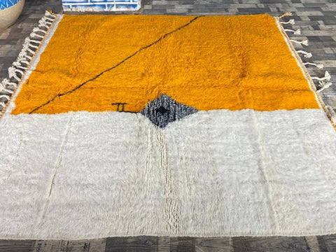Beni ourain rug- Moroccan Rug- Custom size rug-Berber Rug - Custom rug- rugs for living room, Genuine lamb wool- Contemporary rug- All wool