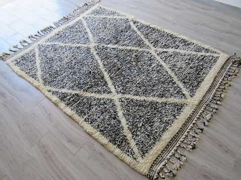 Beni ourain rug- Moroccan Rug- Custom size rug-Berber Rug - Custom rug- rugs for living room, Genuine lamb wool- Contemporary rug- All wool