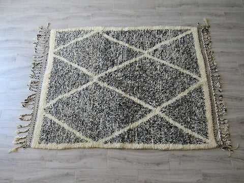 Beni ourain rug- Moroccan Rug- Custom size rug-Berber Rug - Custom rug- rugs for living room, Genuine lamb wool- Contemporary rug- All wool